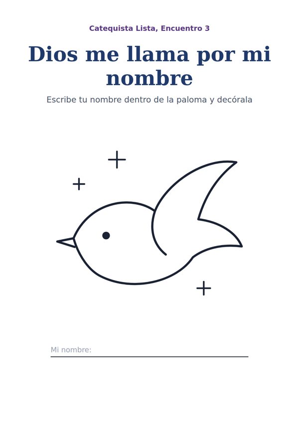 Actividad para imprimir: Dios me llama por mi nombre